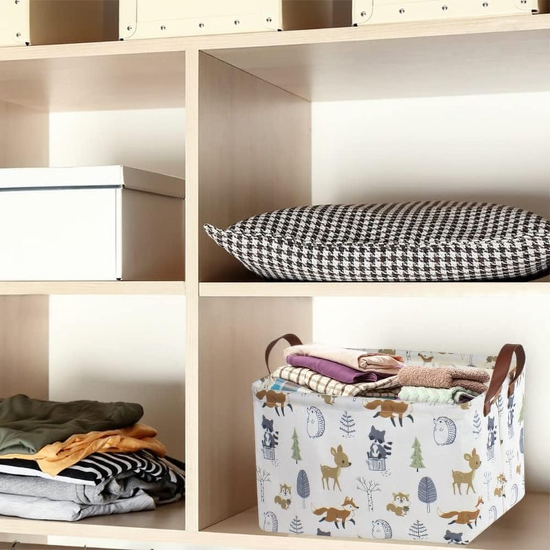 NTAOHAMPER Rectangular Storage Basket, Books Box, Gift Basket, Room Decor(Animal) - Image 3
